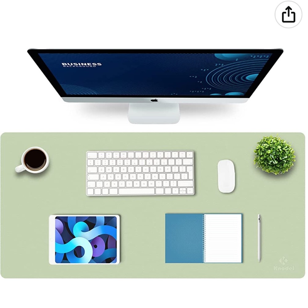 Waterproof Desk Mat for Desktop, Desk Pad Protector  (Light Green, 35.4" x 17")